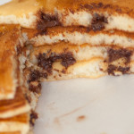 Chocolate Chip Pancakes Stack Cut