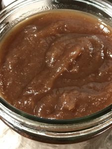 Apple butter in a jar